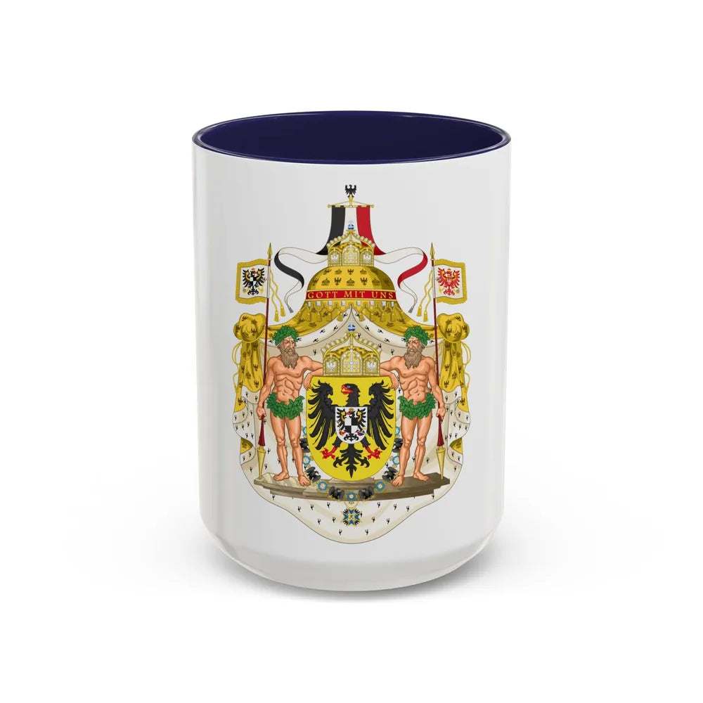 Greater imperial coat of arms of Germany - Accent Coffee Mug 15oz Navy - Go Mug Yourself