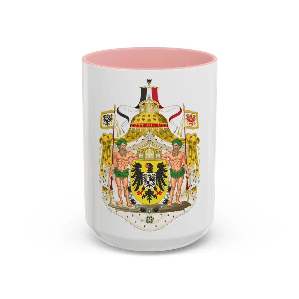 Greater imperial coat of arms of Germany - Accent Coffee Mug 15oz Pink - Go Mug Yourself