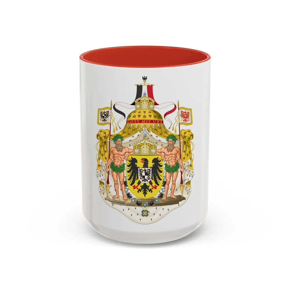 Greater imperial coat of arms of Germany - Accent Coffee Mug 15oz Red - Go Mug Yourself