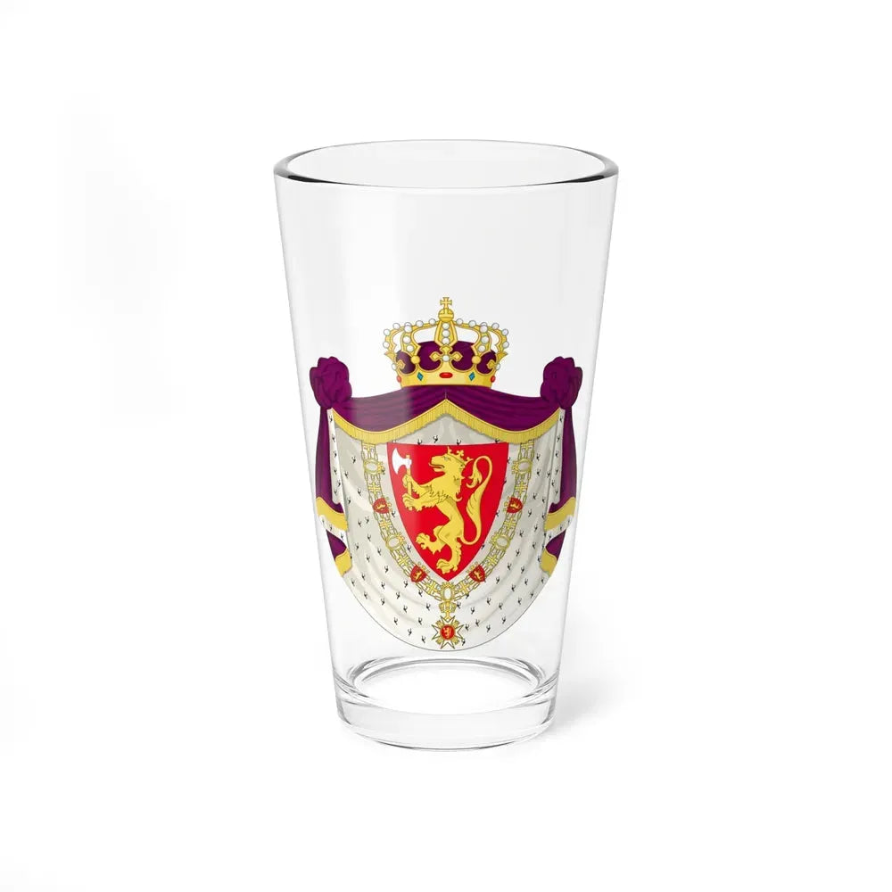 Greater royal coat of arms of Norway - Pint Glass 16oz 16oz - Go Mug Yourself