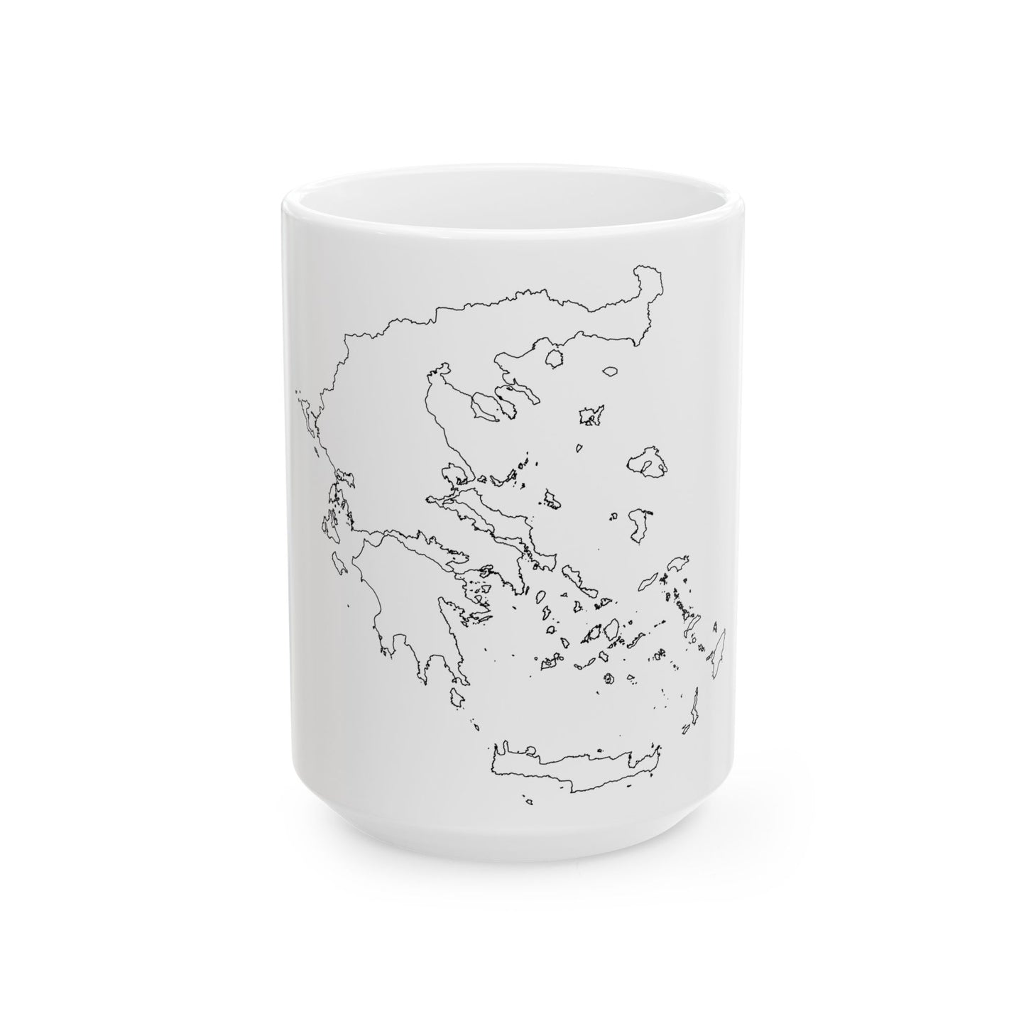 Greece-Flagmap (Greece) White Coffee Mug-15oz-Go Mug Yourself