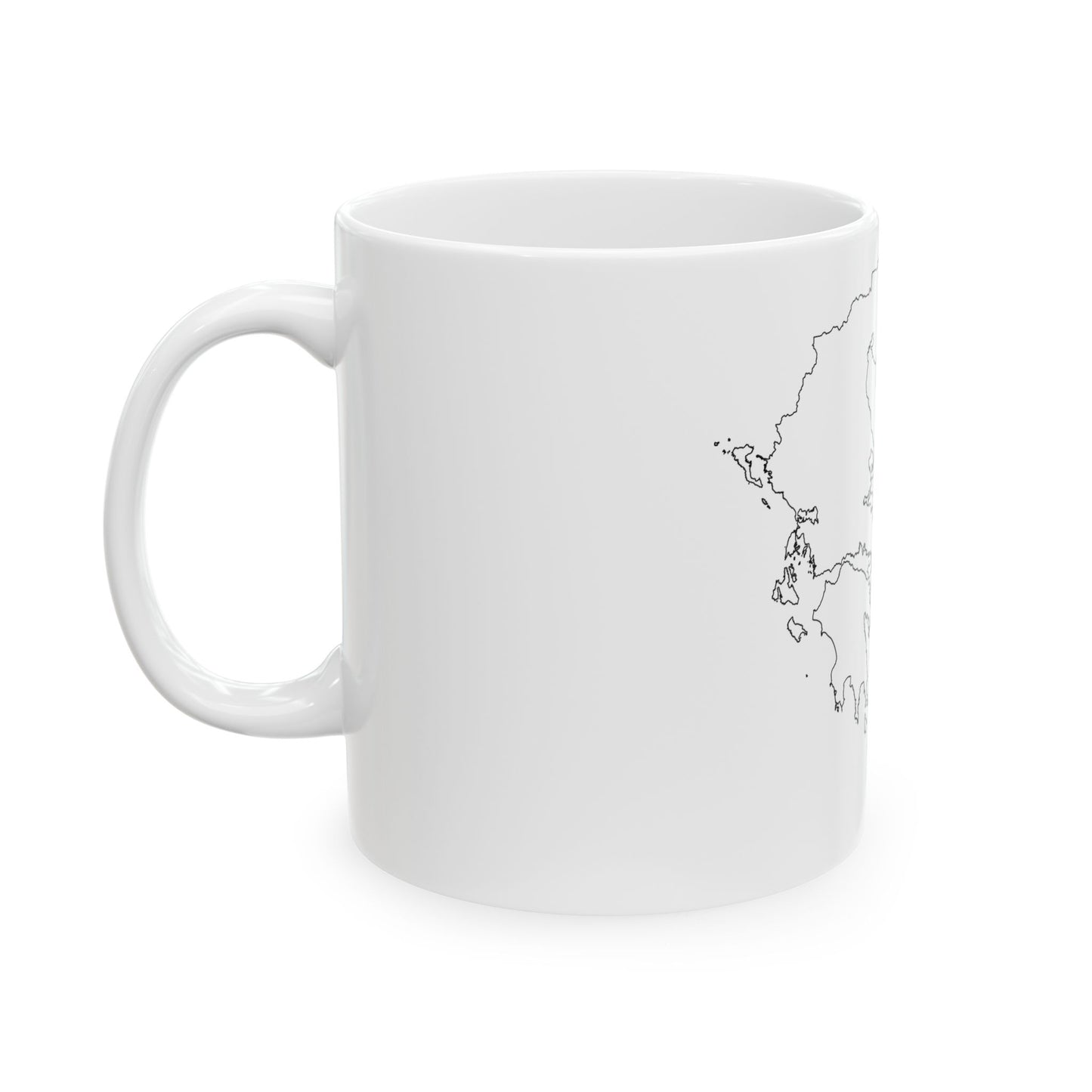 Greece-Flagmap (Greece) White Coffee Mug-Go Mug Yourself