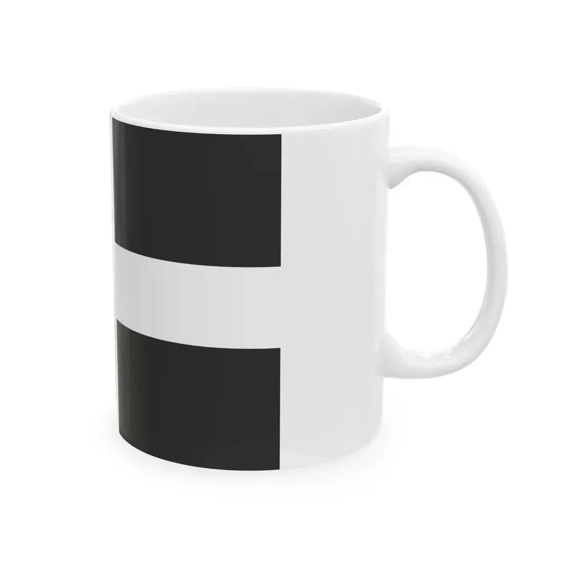 Greek flag black (Greece) White Coffee Mug - Go Mug Yourself