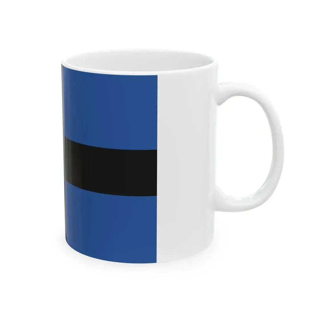 Greek flag of Thrace black cross (Greece) White Coffee Mug - Go Mug Yourself