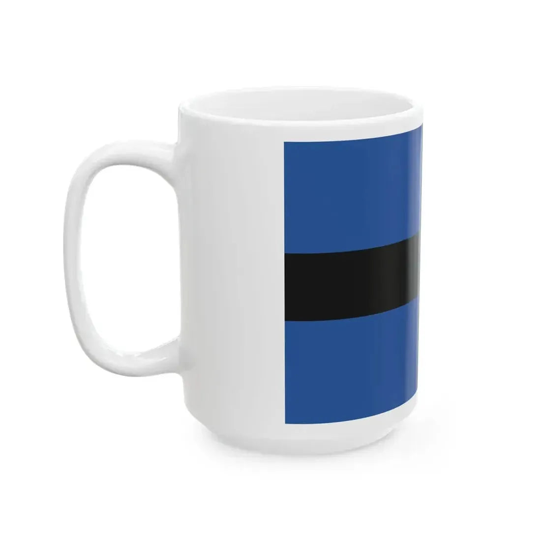 Greek flag of Thrace black cross (Greece) White Coffee Mug - Go Mug Yourself