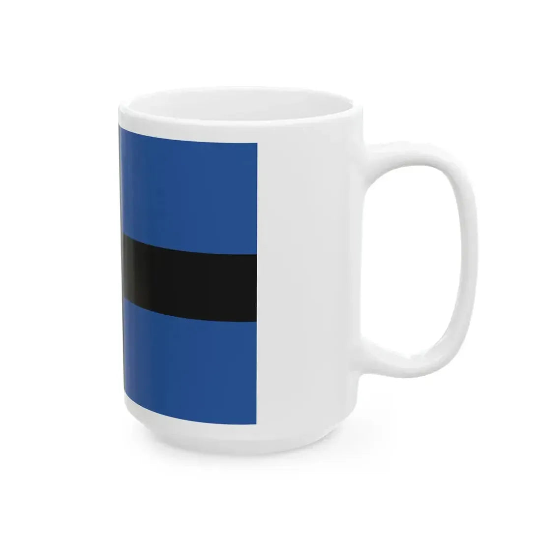 Greek flag of Thrace black cross (Greece) White Coffee Mug - Go Mug Yourself
