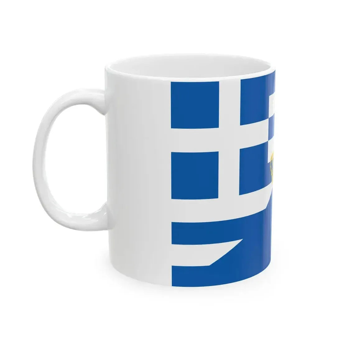 Greek flags fusion (Greece) White Coffee Mug - Go Mug Yourself