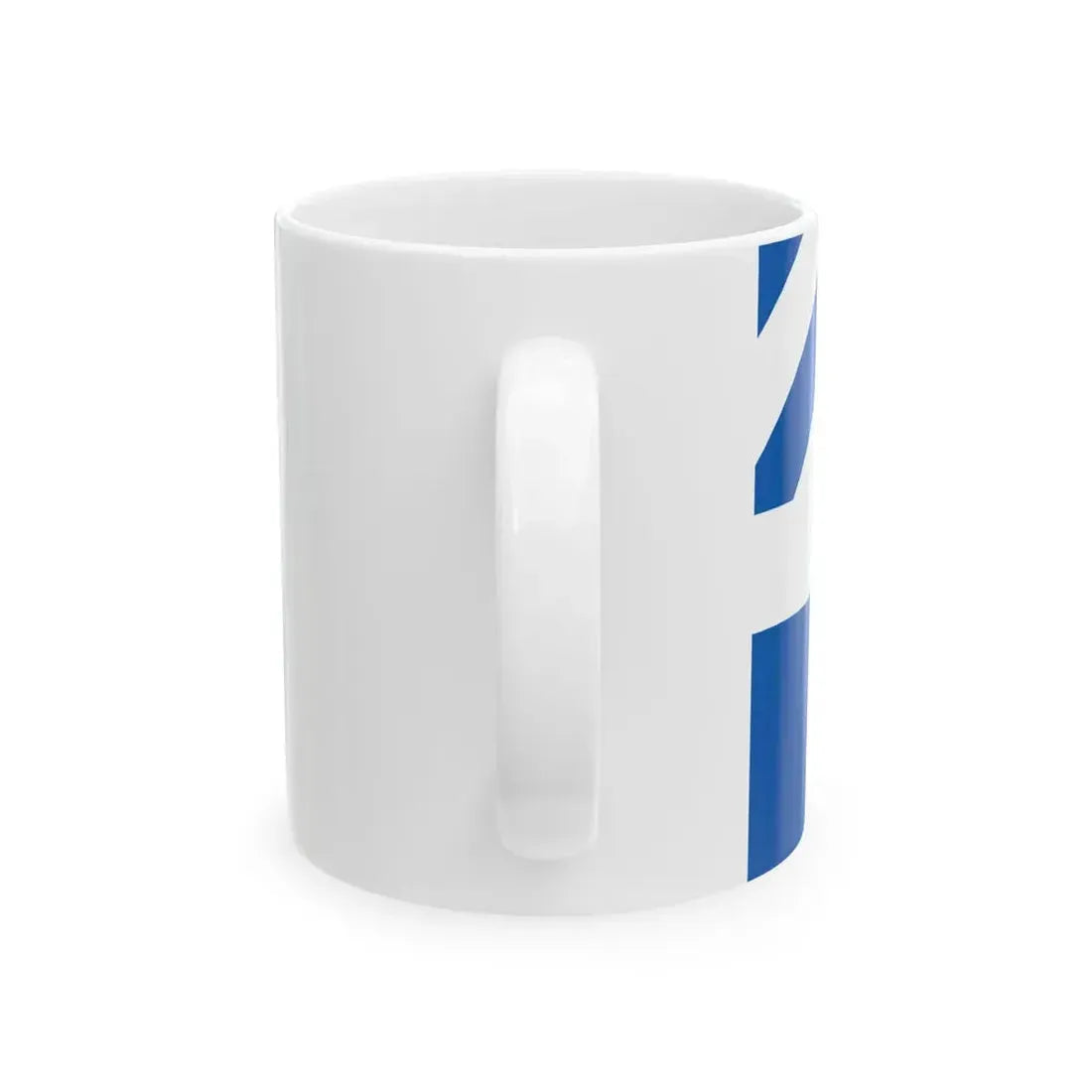 Greek Lieutenant Generals rank flag on board a navy vessel within his jurisdiction 1914 pattern (Greece) White Coffee Mug - Go Mug Yourself