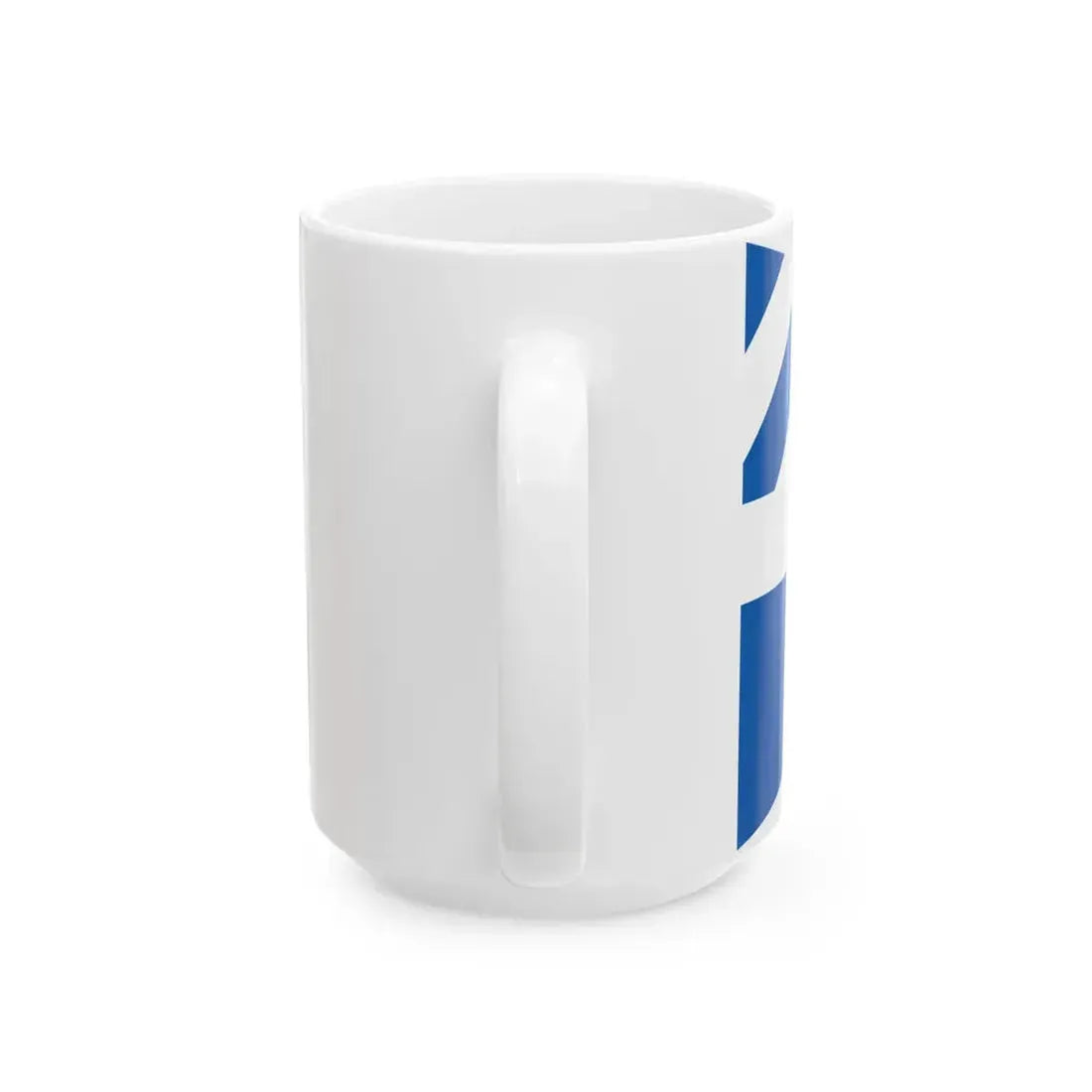 Greek Lieutenant Generals rank flag on board a navy vessel within his jurisdiction 1914 pattern (Greece) White Coffee Mug - Go Mug Yourself