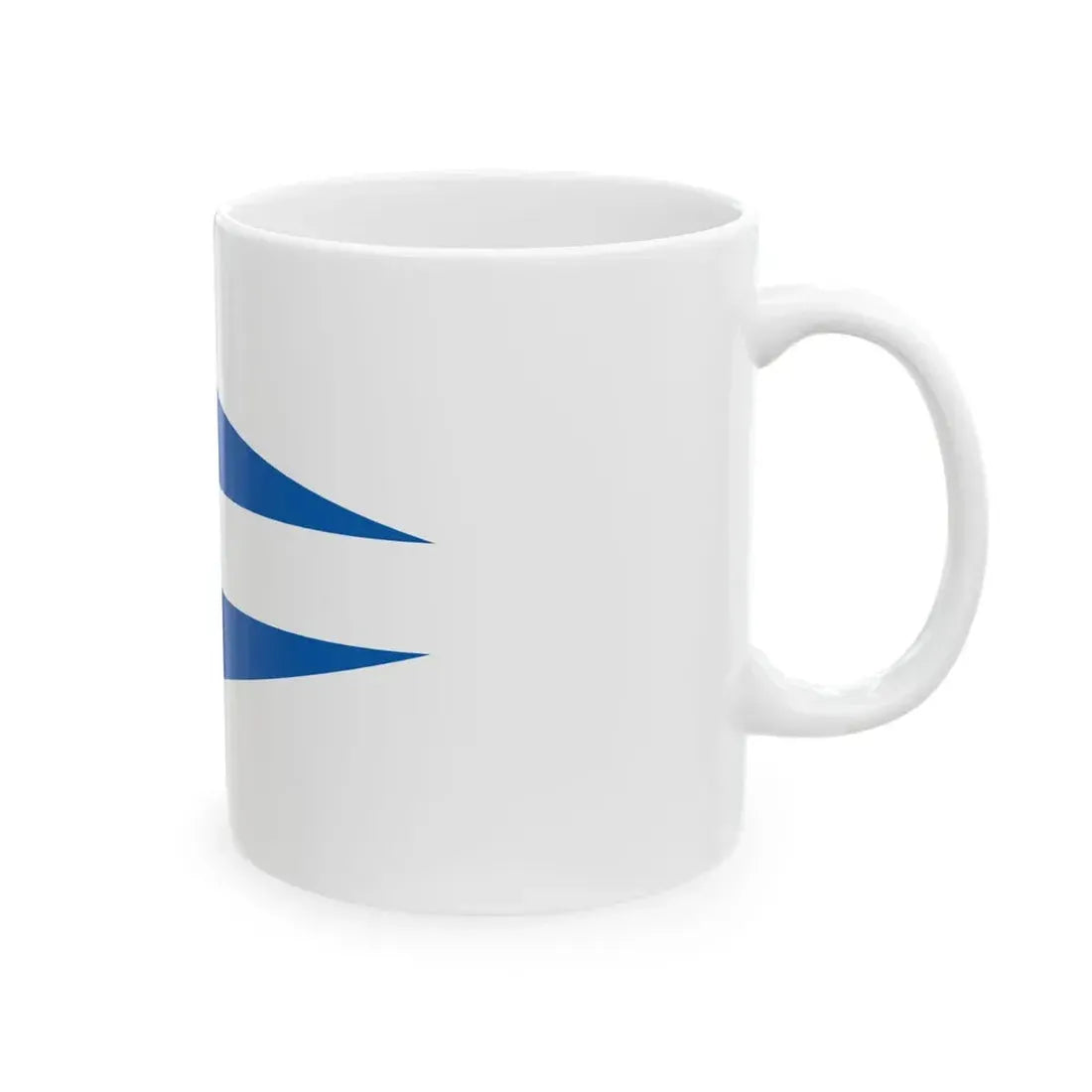 Greek Major Generals rank flag on board a navy vessel within his jurisdiction 1914 pattern (Greece) White Coffee Mug - Go Mug Yourself