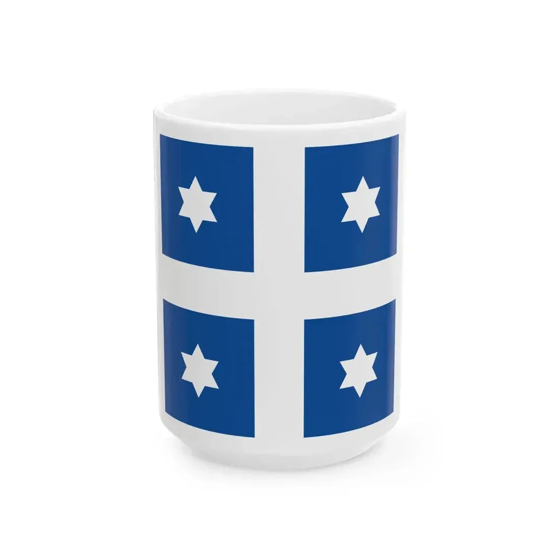 Greek Navy Admiral Flag (Greece) White Coffee Mug 15oz - Go Mug Yourself
