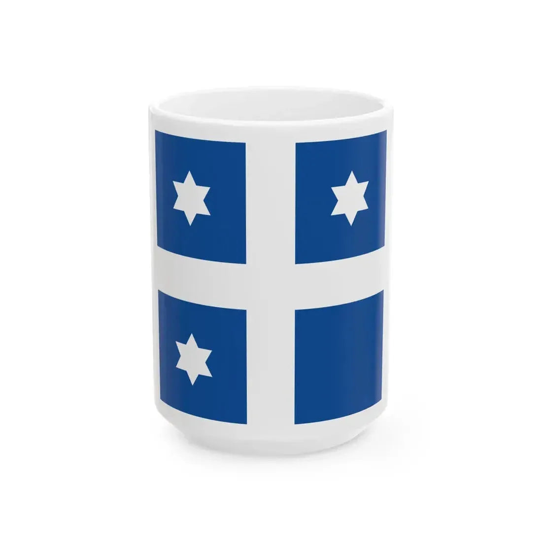 Greek Navy Vice Admiral Flag (Greece) White Coffee Mug 15oz - Go Mug Yourself