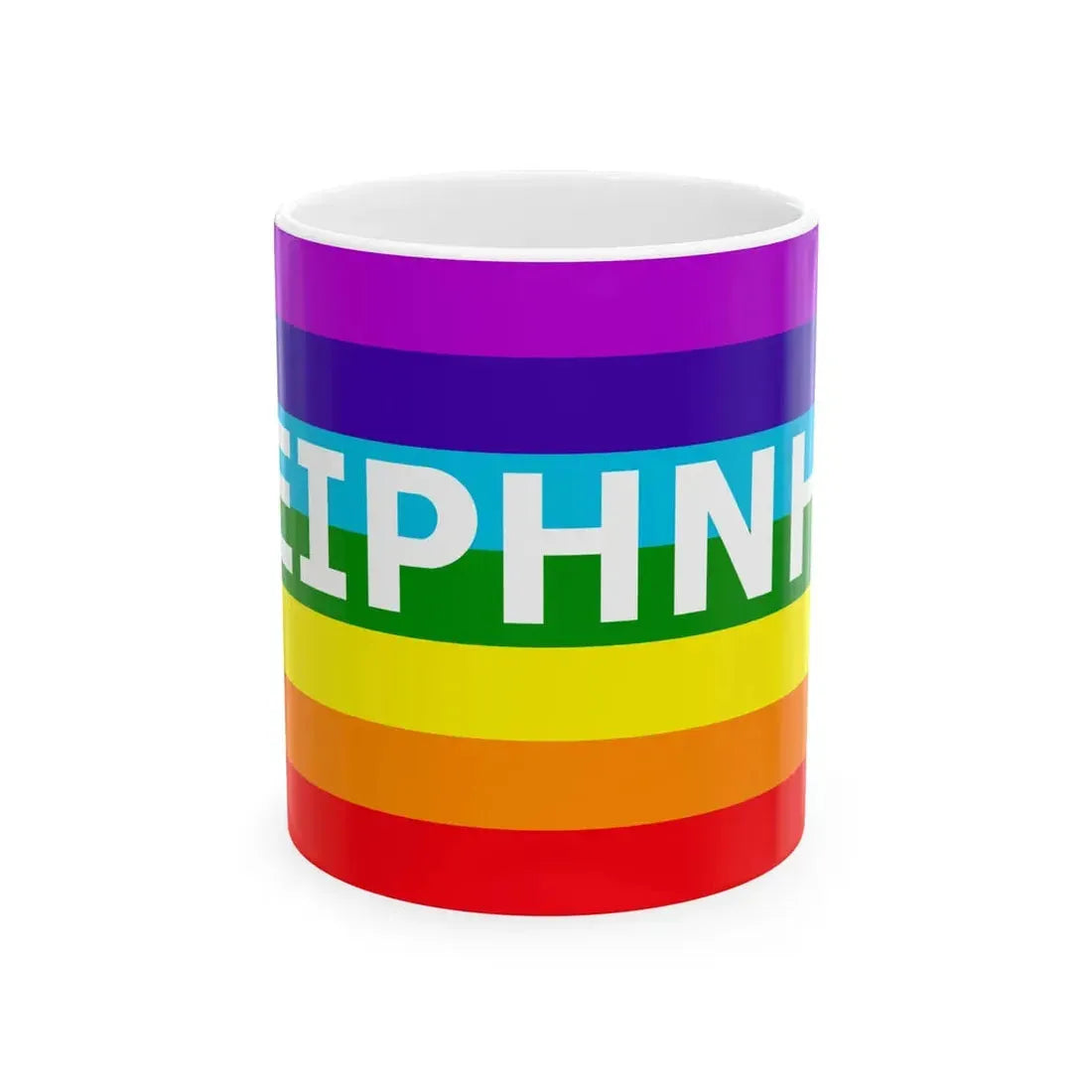 Greek Rainbow Peace Flag (Greece) White Coffee Mug 11oz - Go Mug Yourself