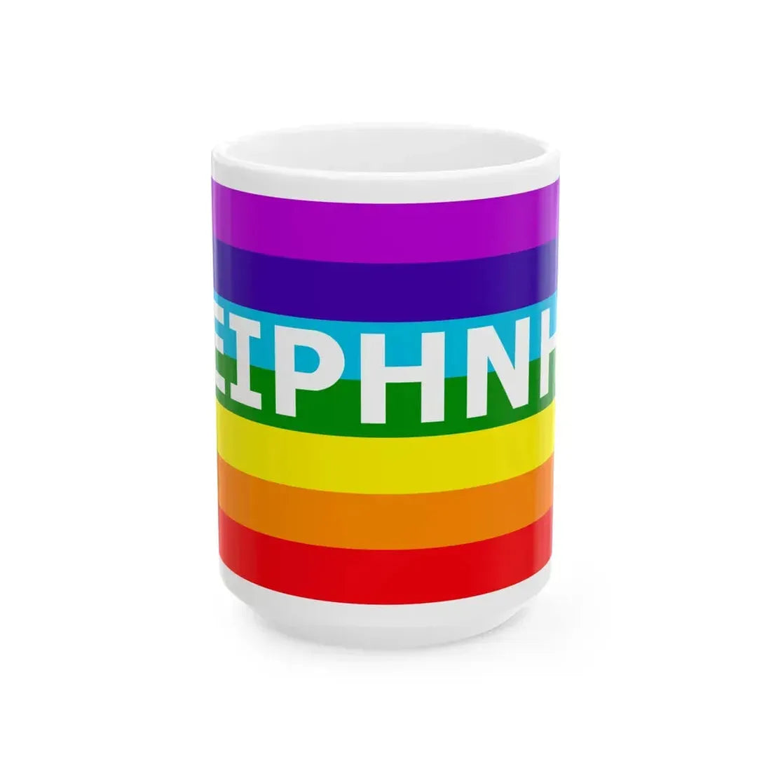 Greek Rainbow Peace Flag (Greece) White Coffee Mug 15oz - Go Mug Yourself