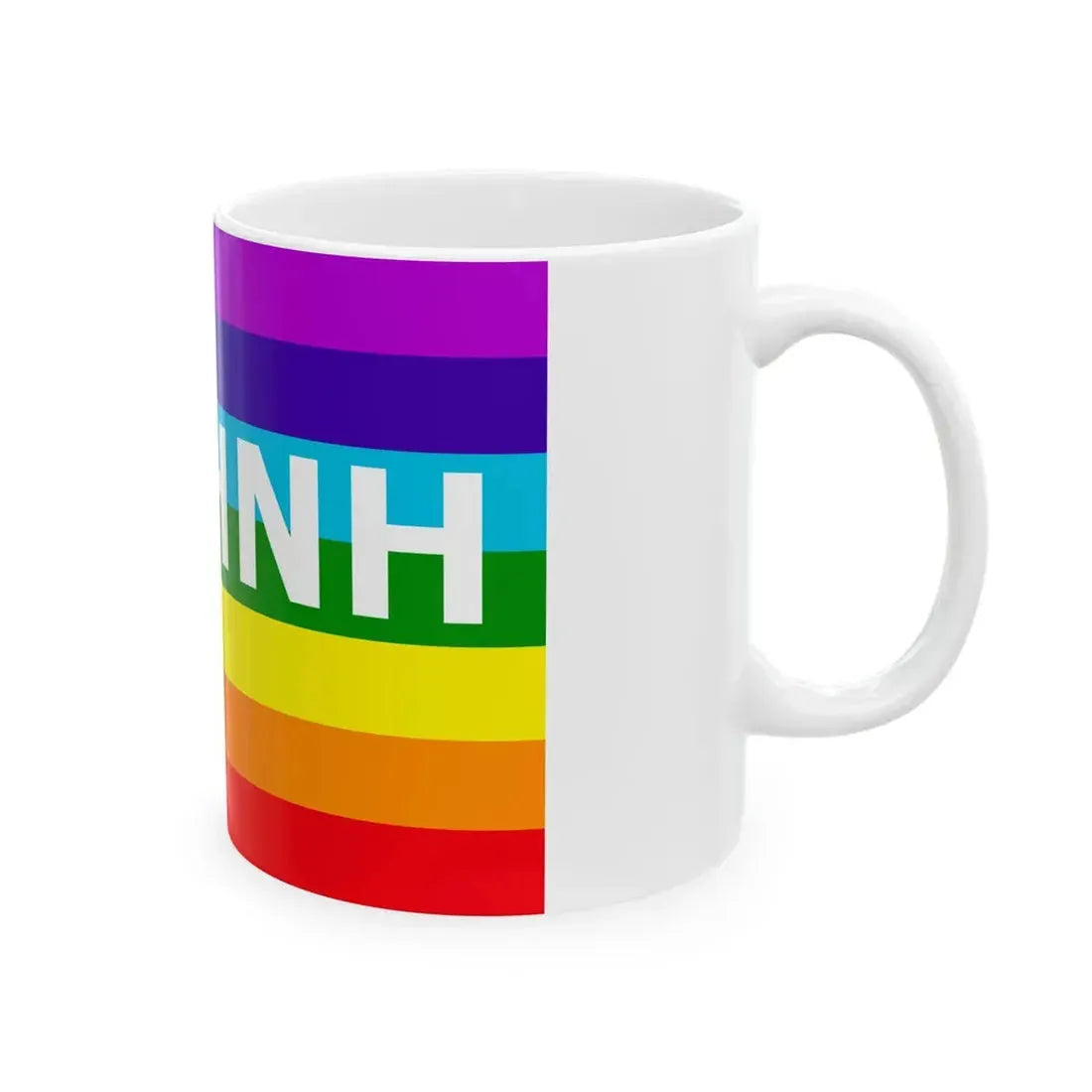 Greek Rainbow Peace Flag (Greece) White Coffee Mug - Go Mug Yourself