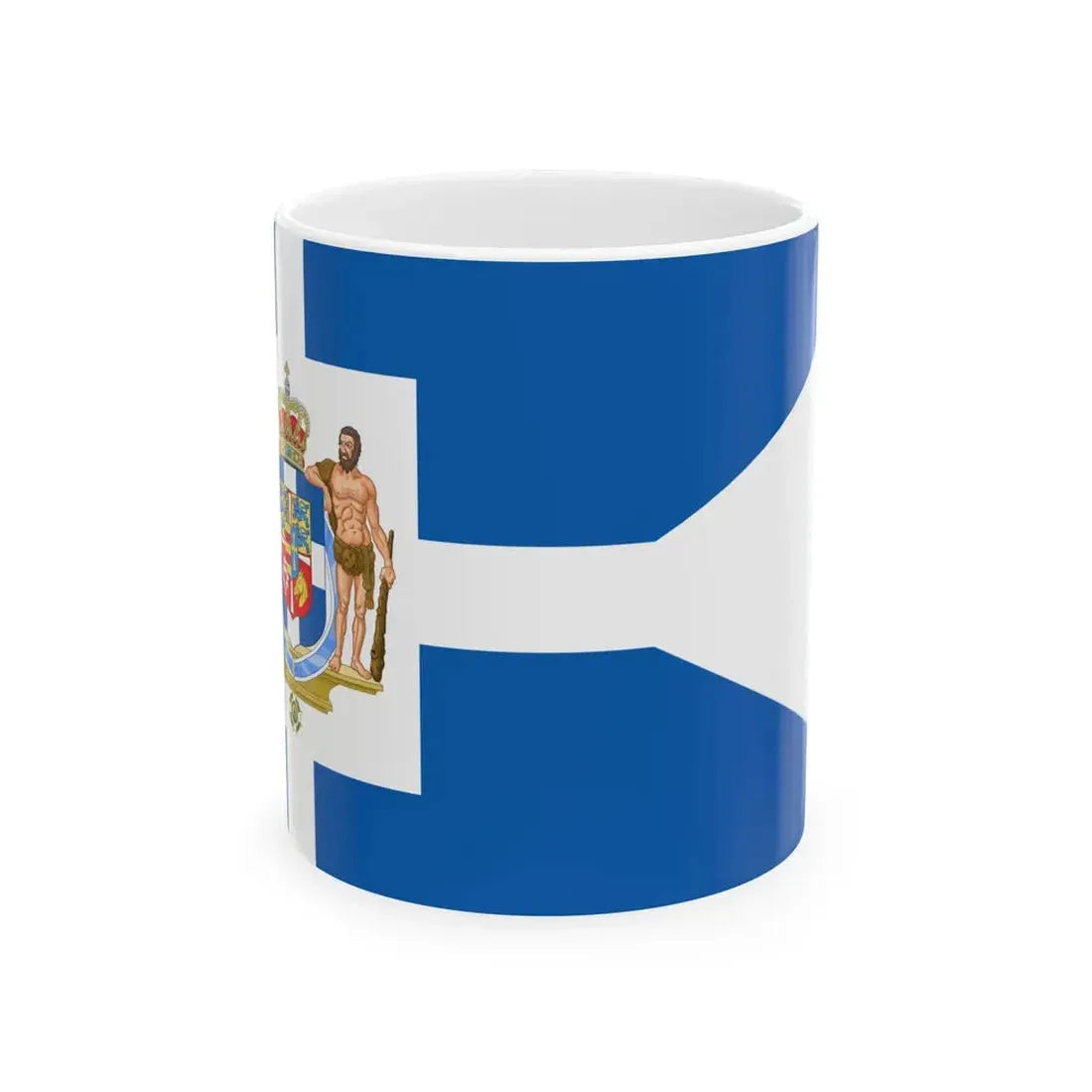 Greek Royal Flag 1863 (Greece) White Coffee Mug 11oz - Go Mug Yourself