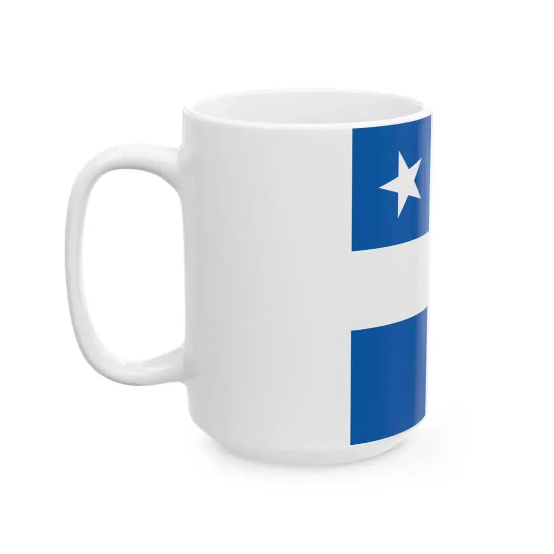 Greek Royal Navy Vice Admirals rank flag 1914 pattern (Greece) White Coffee Mug - Go Mug Yourself