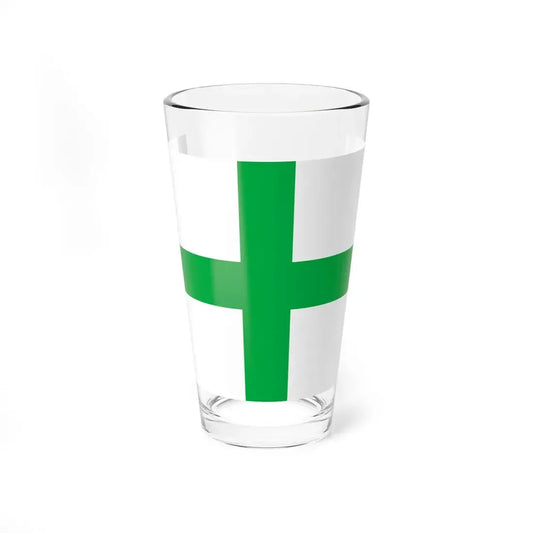 Green Cross flag of Florida (United States) Pint Glass 16oz 16oz - Go Mug Yourself