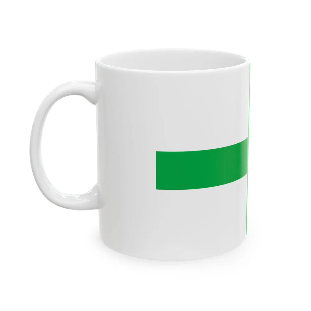 Green Cross flag of Florida (United States) White Coffee Mug - Go Mug Yourself