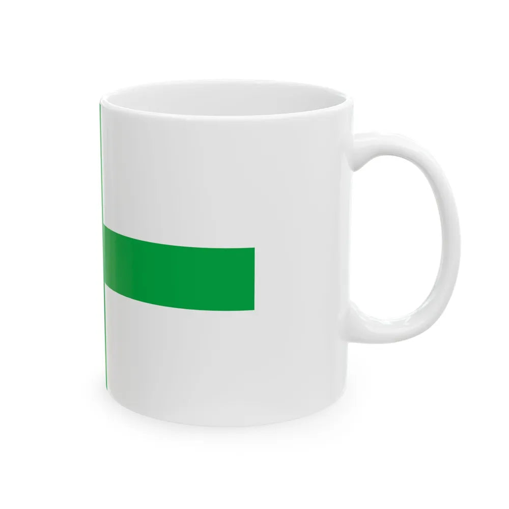 Green Cross flag of Florida (United States) White Coffee Mug - Go Mug Yourself