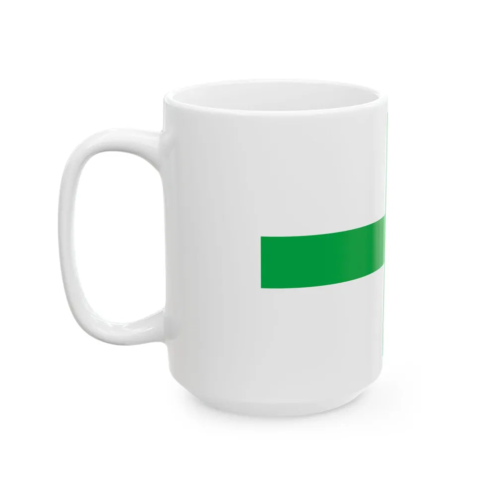 Green Cross flag of Florida (United States) White Coffee Mug - Go Mug Yourself