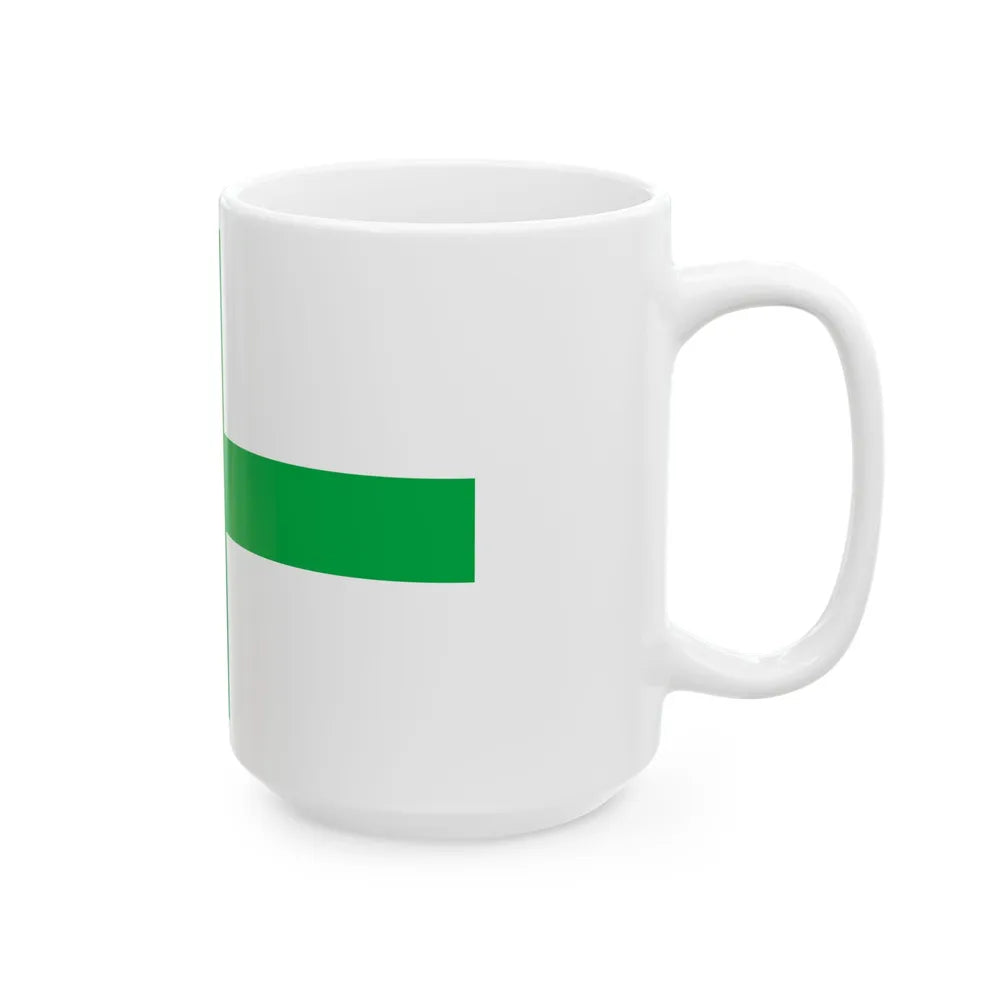 Green Cross flag of Florida (United States) White Coffee Mug - Go Mug Yourself