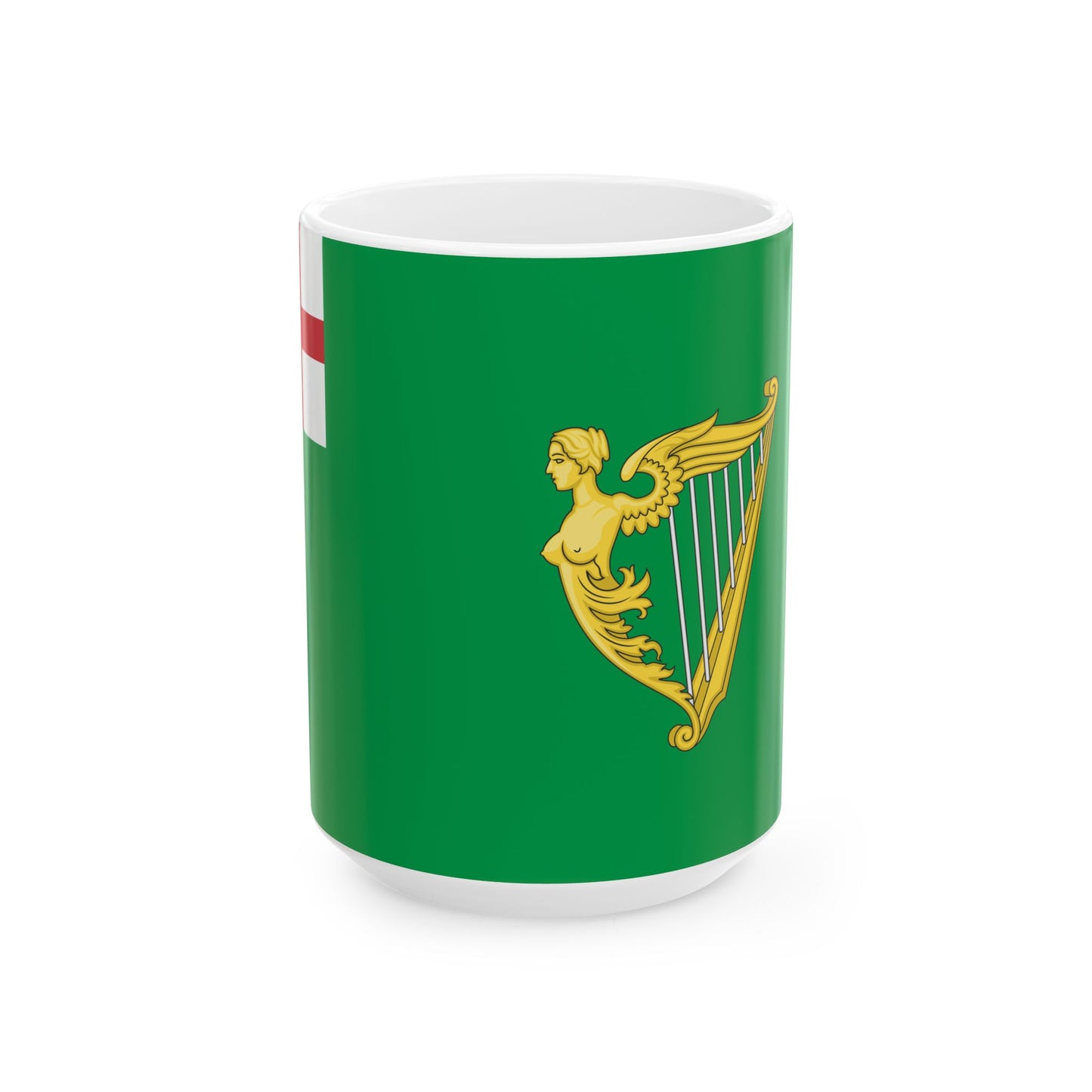 Green Ensign 1701 (Ireland) White Coffee Mug-15oz-Go Mug Yourself