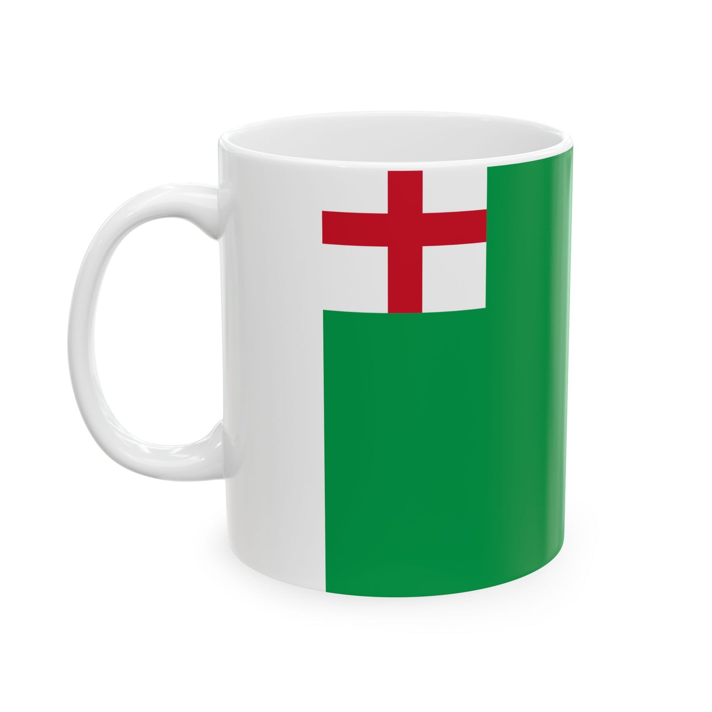Green Ensign 1701 (Ireland) White Coffee Mug-Go Mug Yourself