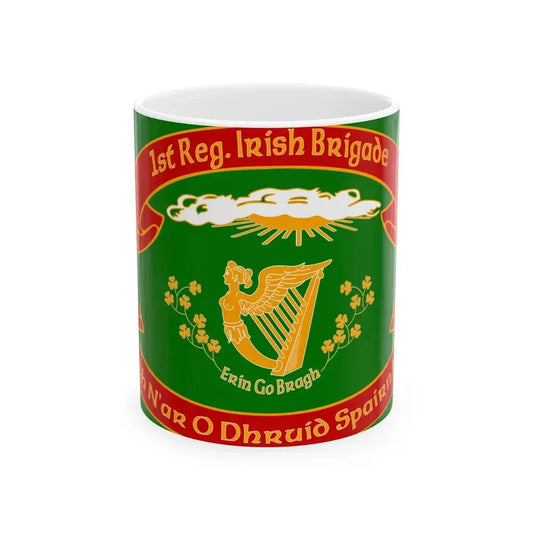 Green Ensign 1st Regiment (United States) White Coffee Mug 11oz - Go Mug Yourself