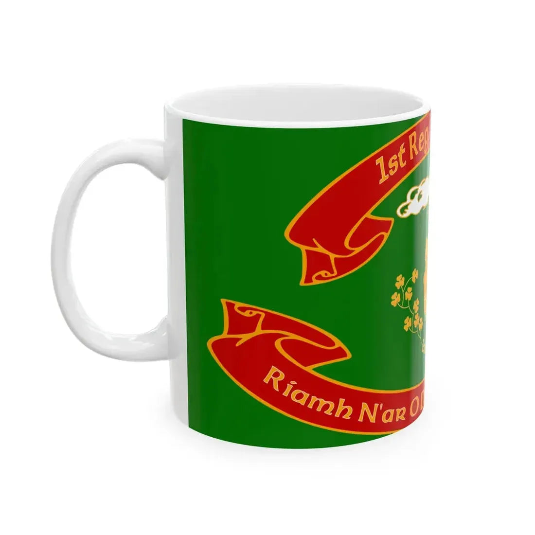 Green Ensign 1st Regiment (United States) White Coffee Mug - Go Mug Yourself