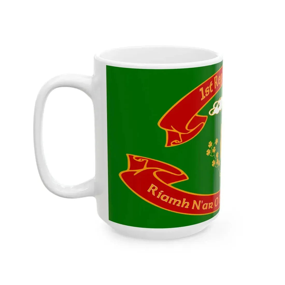 Green Ensign 1st Regiment (United States) White Coffee Mug - Go Mug Yourself