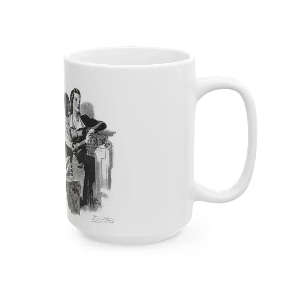Green Fingers, Woman and Home (British), September 1943 - White Coffee Mug - Go Mug Yourself