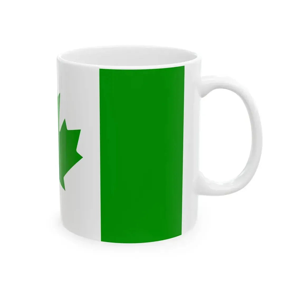 Green Flag of Canada (Canada) White Coffee Mug - Go Mug Yourself