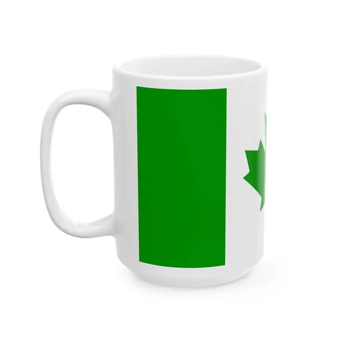 Green Flag of Canada (Canada) White Coffee Mug - Go Mug Yourself