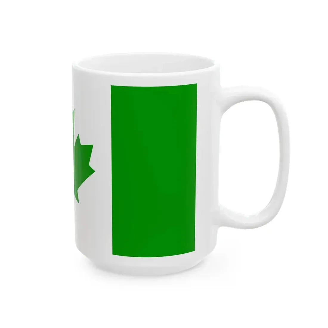 Green Flag of Canada (Canada) White Coffee Mug - Go Mug Yourself