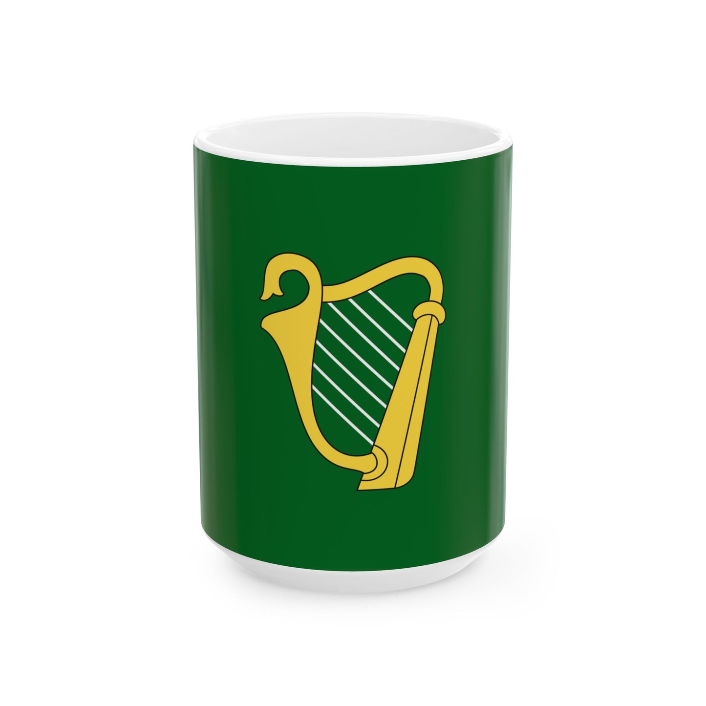 Green flag of Ireland (Ireland) White Coffee Mug-15oz-Go Mug Yourself