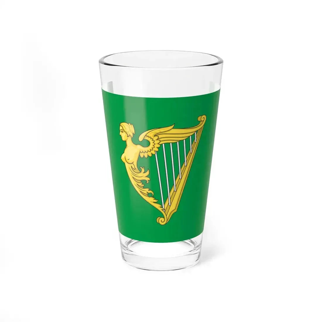 Green harp flag of Ireland (Ireland) Pint Glass 16oz 16oz - Go Mug Yourself