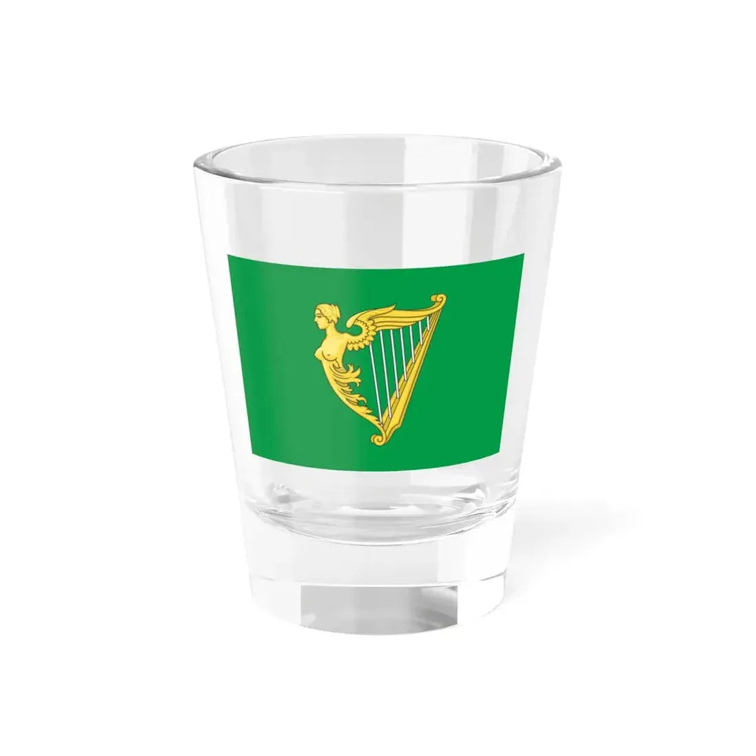 Green harp flag of Ireland (Ireland) Shot Glass 1.5oz - Go Mug Yourself