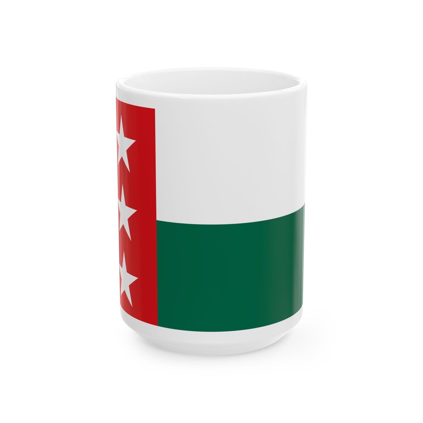 Green historical flag of the Republic of the Rio Grande (Mexico) White Coffee Mug-15oz-Go Mug Yourself