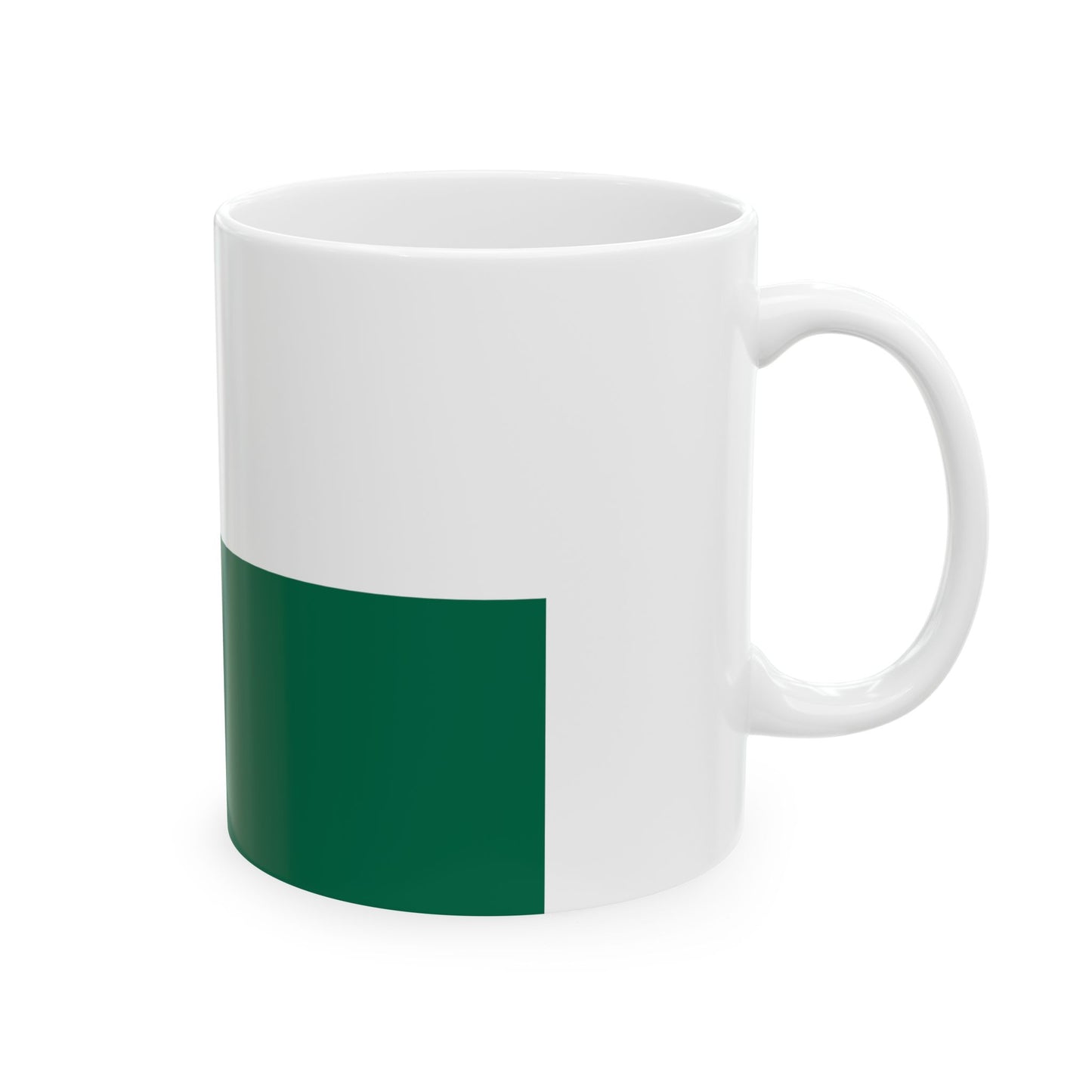 Green historical flag of the Republic of the Rio Grande (Mexico) White Coffee Mug-Go Mug Yourself