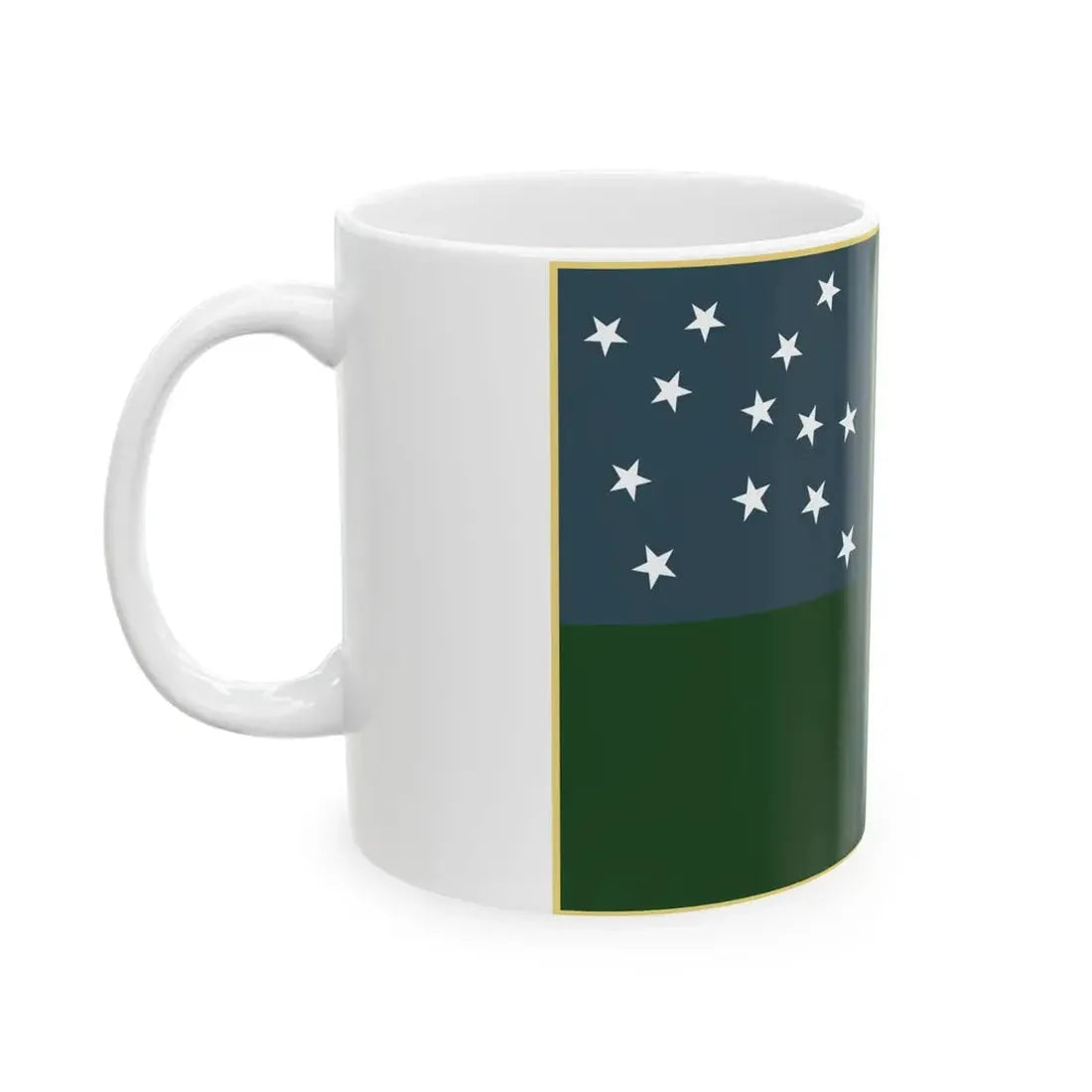 Green Mountain Boys flag (United States) White Coffee Mug - Go Mug Yourself