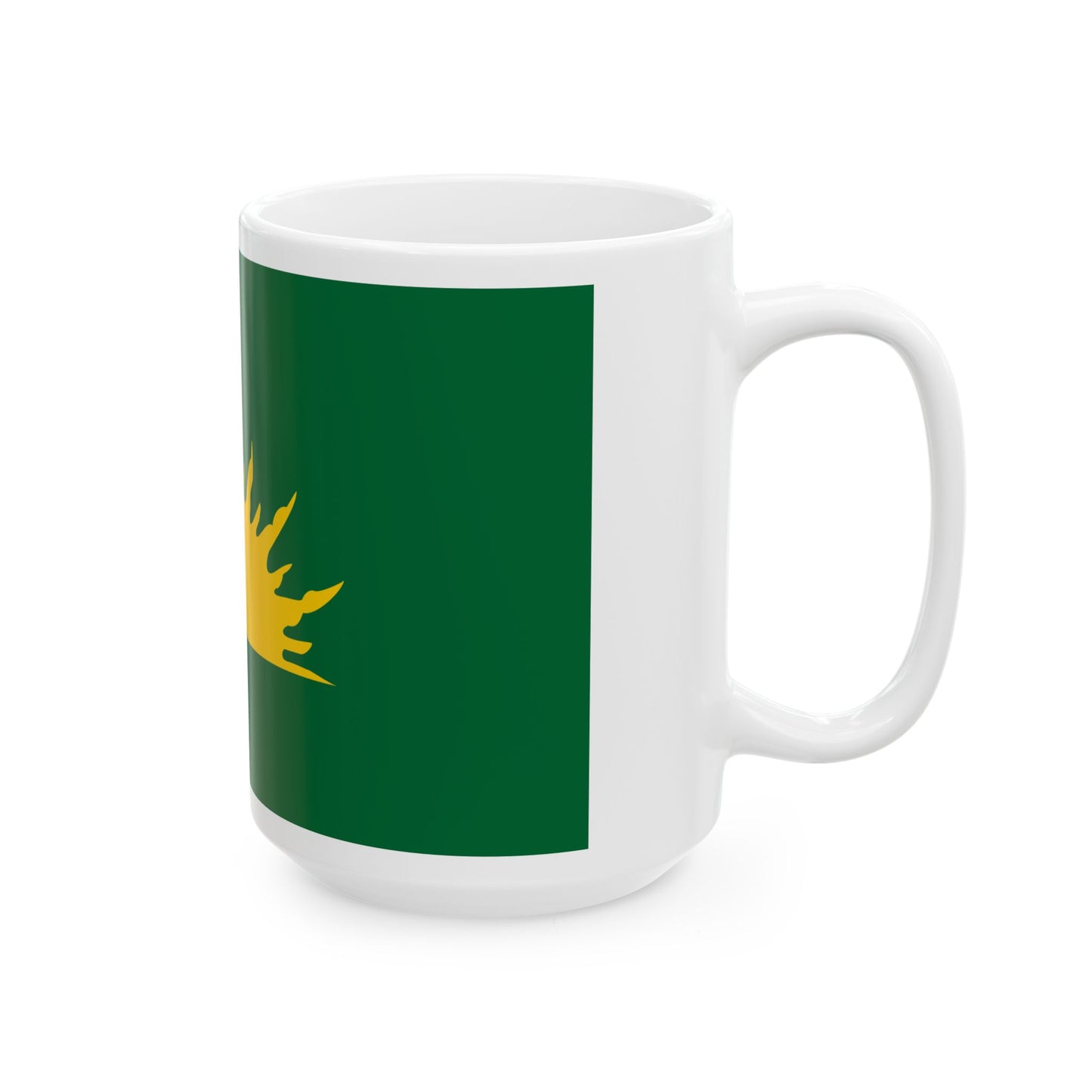 Green Sunburst Flag (Ireland) White Coffee Mug-Go Mug Yourself