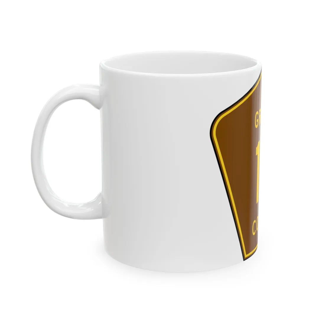 Greene County 16 NY (New York) (Road Sign) White Coffee Mug - Go Mug Yourself