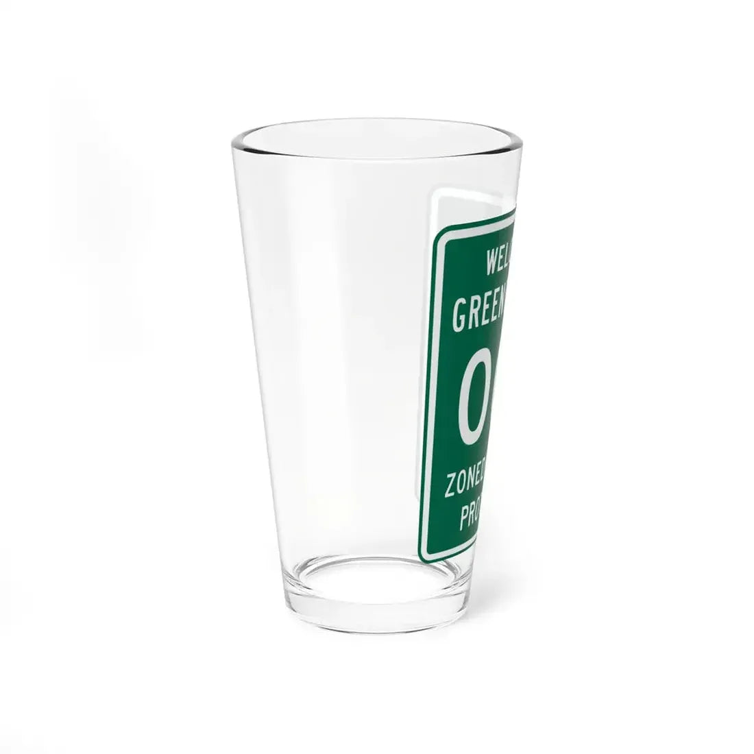 Greenfield Township Fairfield County Ohio route shield template (Ohio) (Road Sign) Pint Glss 16oz - Go Mug Yourself