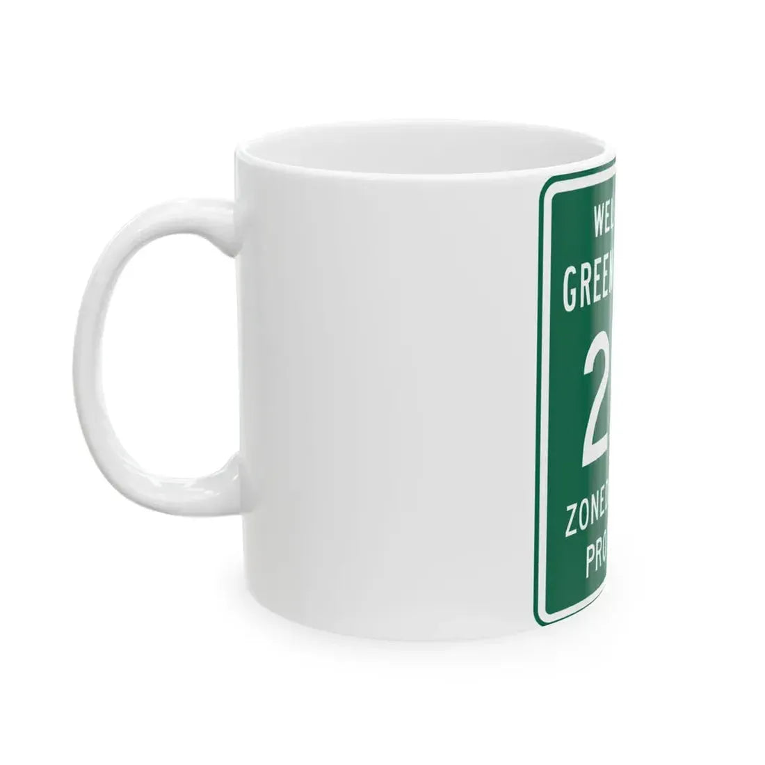 Greenfield Township Route 259 Fairfield County Ohio (Ohio) (Road Sign) White Coffee Mug - Go Mug Yourself