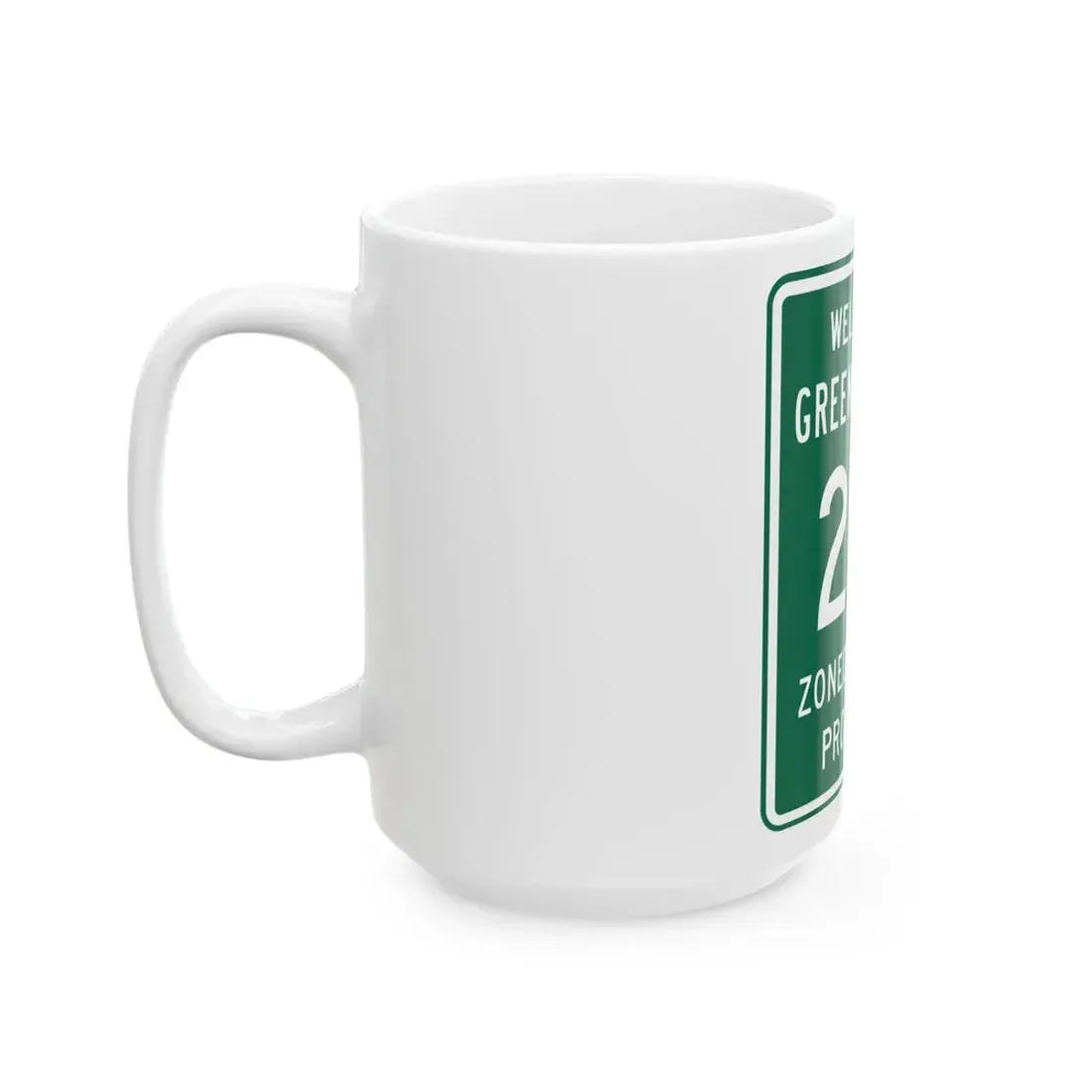 Greenfield Township Route 259 Fairfield County Ohio (Ohio) (Road Sign) White Coffee Mug - Go Mug Yourself