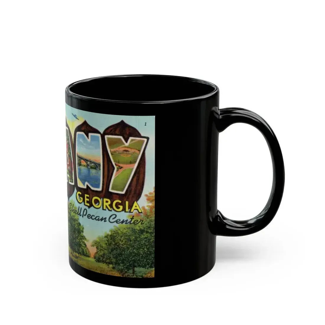 Greeting card from Albany Georgia (Greeting Postcards) Black Coffee Mug - Go Mug Yourself