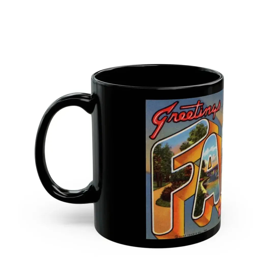 Greeting card from Fargo North Dakota (Greeting Postcards) Black Coffee Mug - Go Mug Yourself