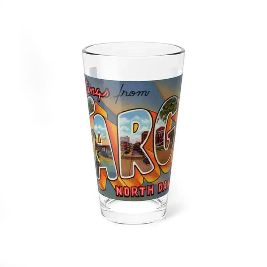 Greeting card from Fargo North Dakota (Greeting Postcards) Pint Glass 16oz 16oz - Go Mug Yourself