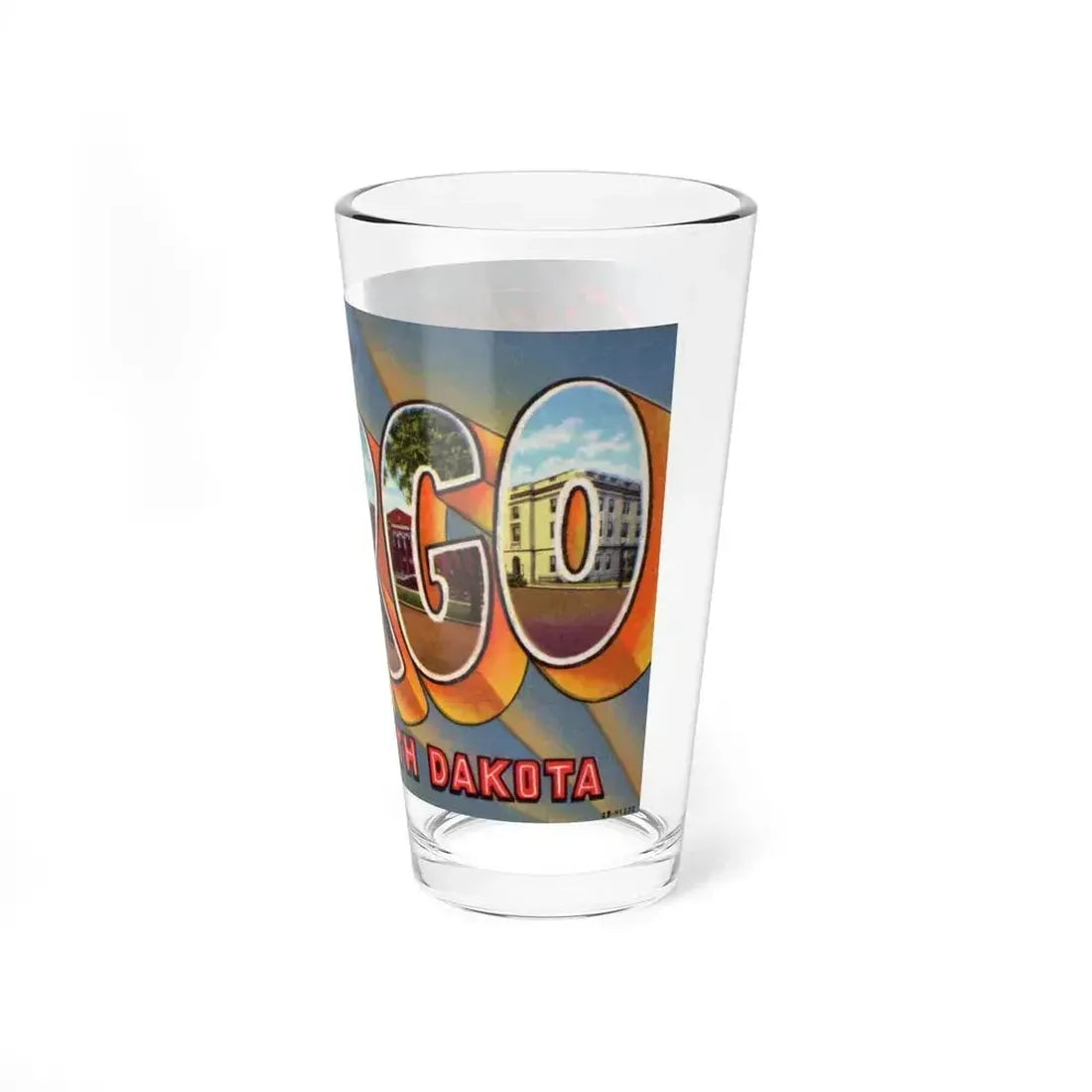 Greeting card from Fargo North Dakota (Greeting Postcards) Pint Glass 16oz - Go Mug Yourself